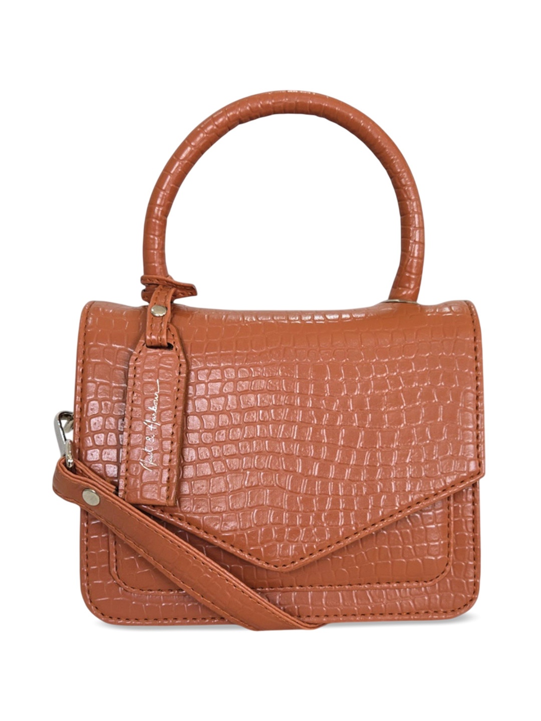 

Mast & Harbour PU Structured Sling Bag with Quilted, Tan