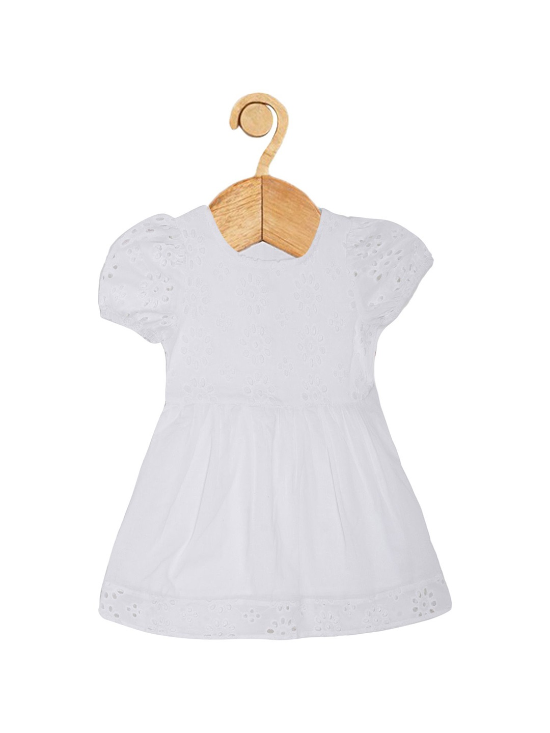 

Creative Kids Girls Schiffli Fit & Flare Cotton Dress, White