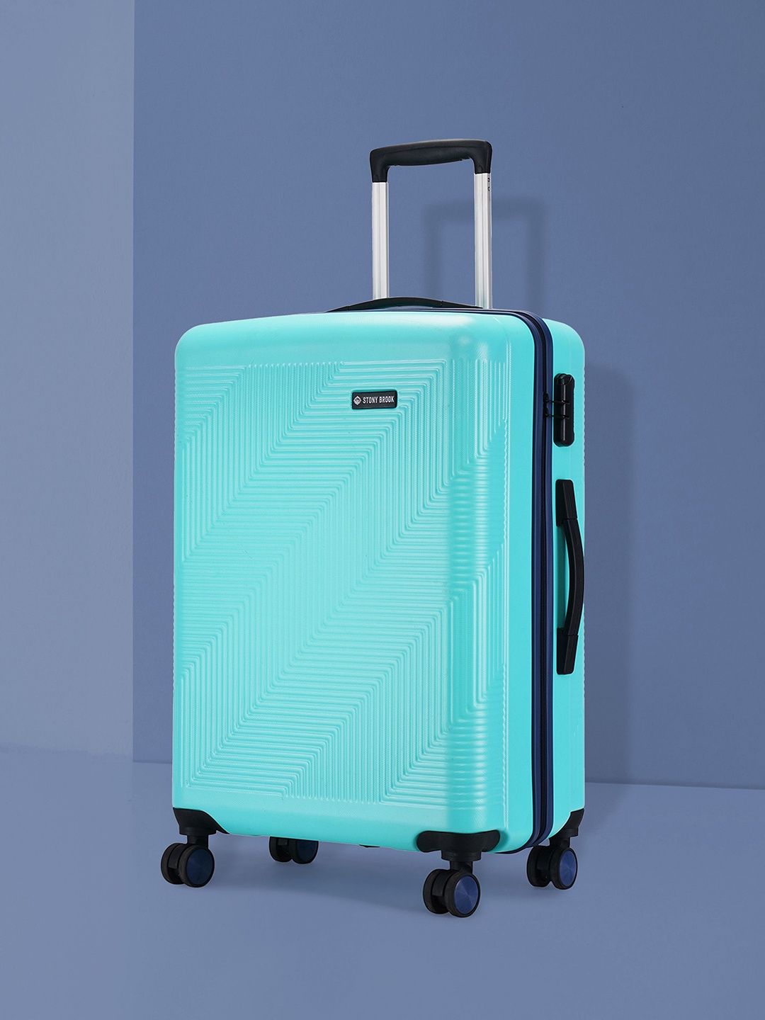 

Stony Brook by Nasher Miles Echo Hard Sided Medium Trolley Bag, Turquoise blue