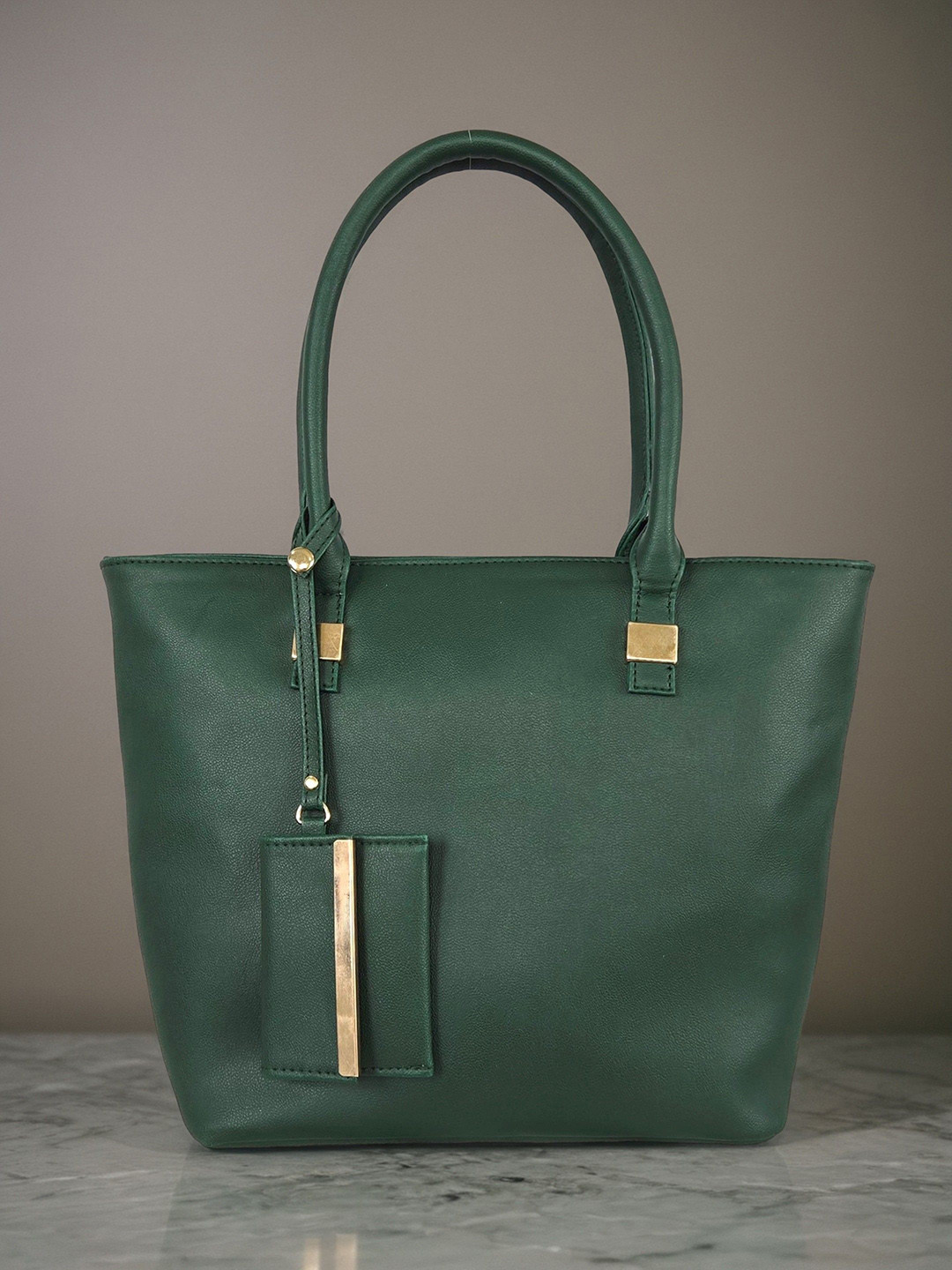 

Mast & Harbour PU Shopper Shoulder Bag with Tasselled, Green