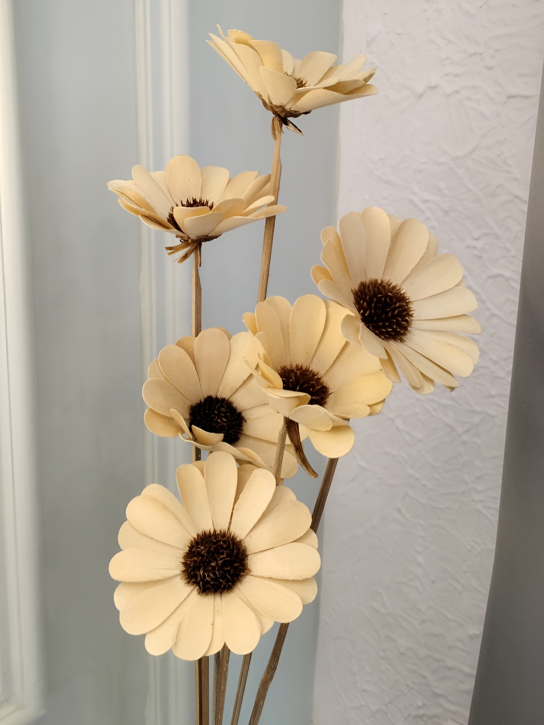 

Myntra Elegant Homes Beige 1 Bunch Sunflower Palm Artificial Flower