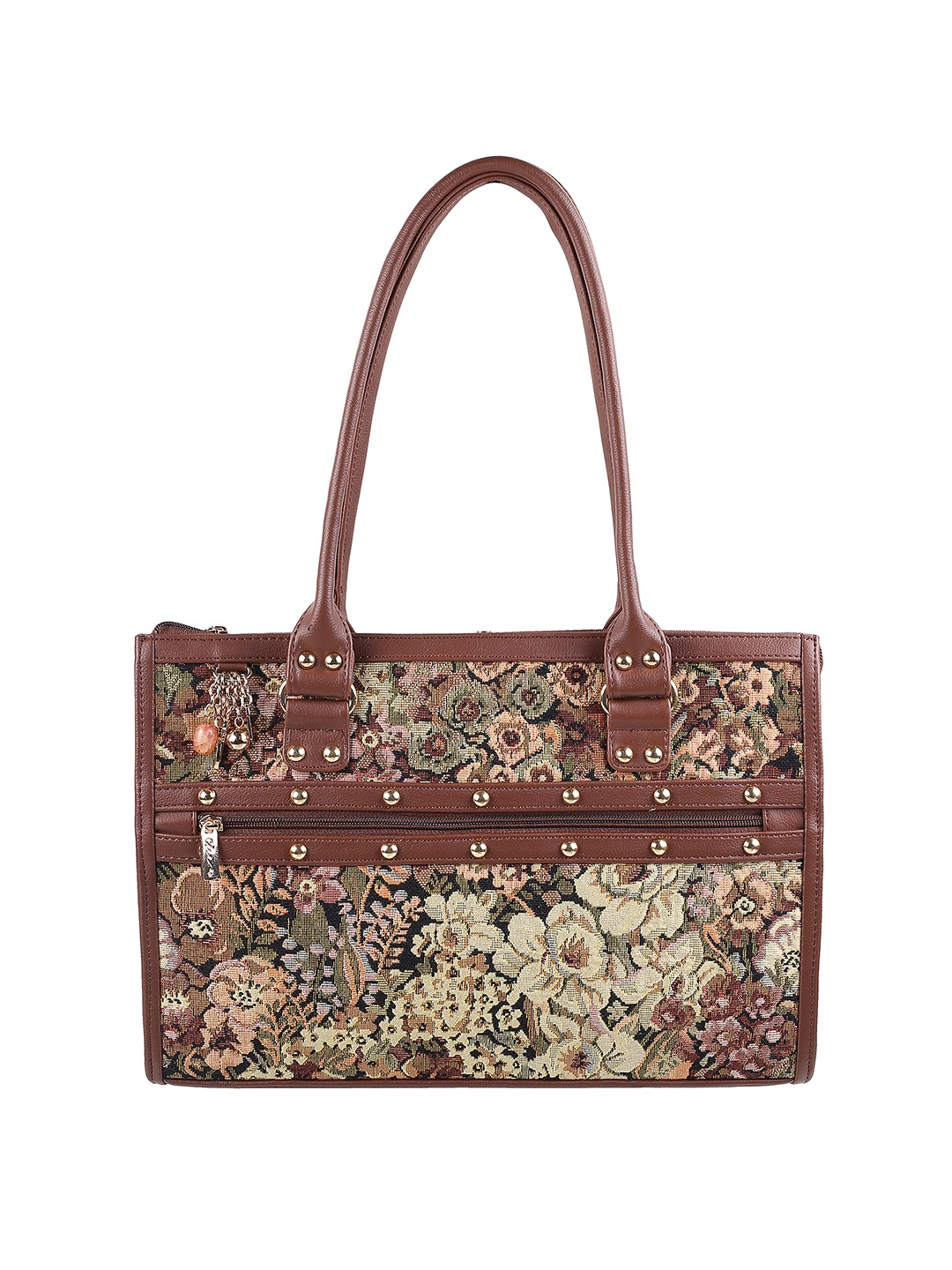 

Cheemo Textured Structured Shoulder Bag, Tan