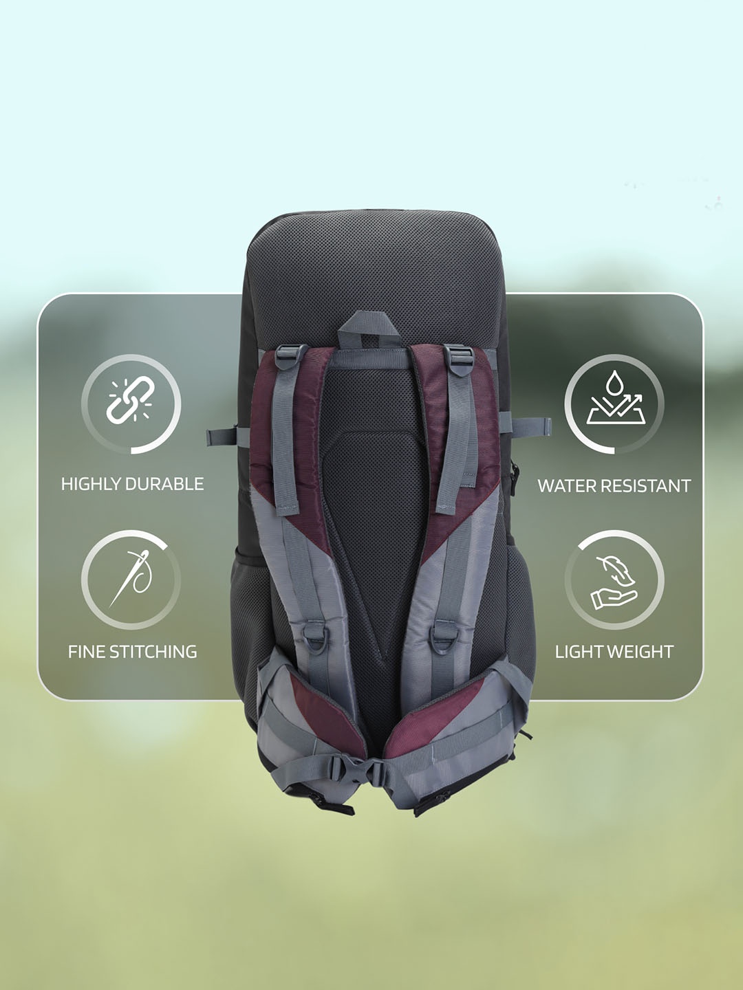

CULT Colour Blocked Waterproof Rucksacks, Maroon