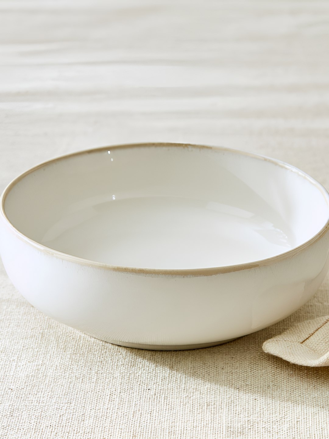 

Home Centre Off White 2020 1 Pieces Stoneware Dishwasher and Microwave Safe Serving Bowl