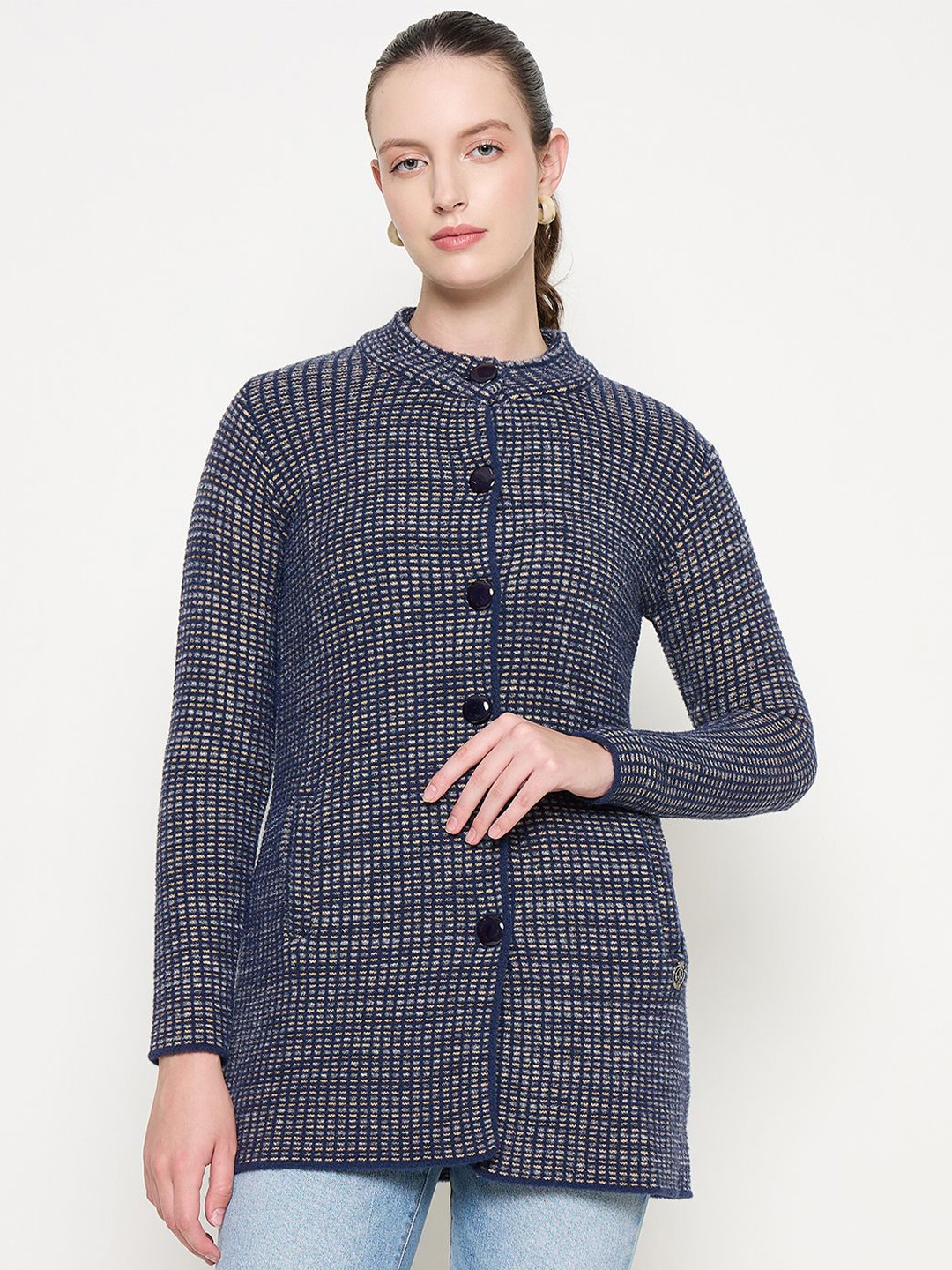 

Duke Women Long Sleeves Longline Cardigan, Blue