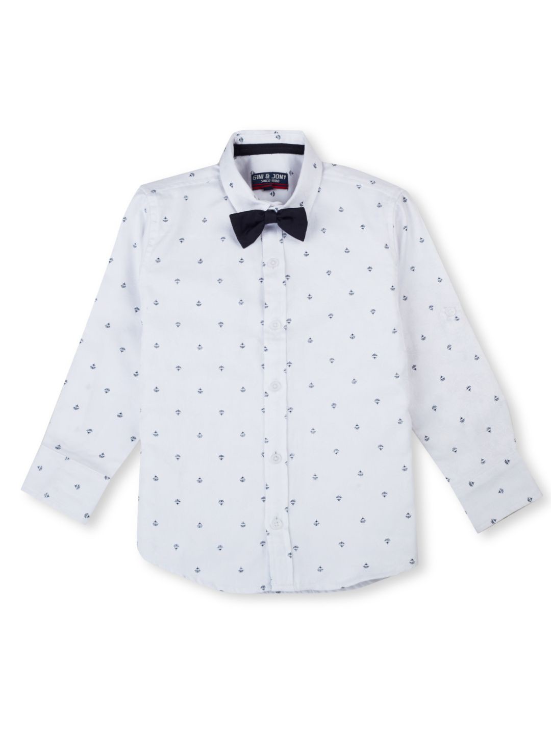 

Gini and Jony Boys Standard Opaque Printed Casual Shirt, White