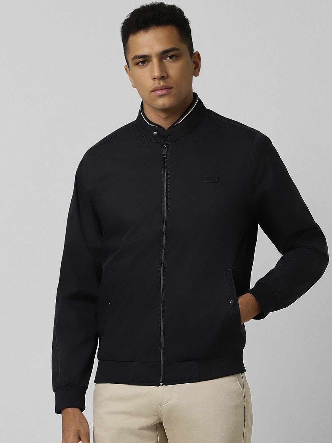 

Van Heusen Sport Men Open Front Jacket, Navy blue