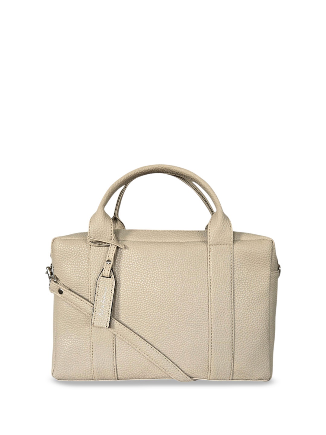 

Mast & Harbour PU Structured Shoulder Bag with Tasselled, White