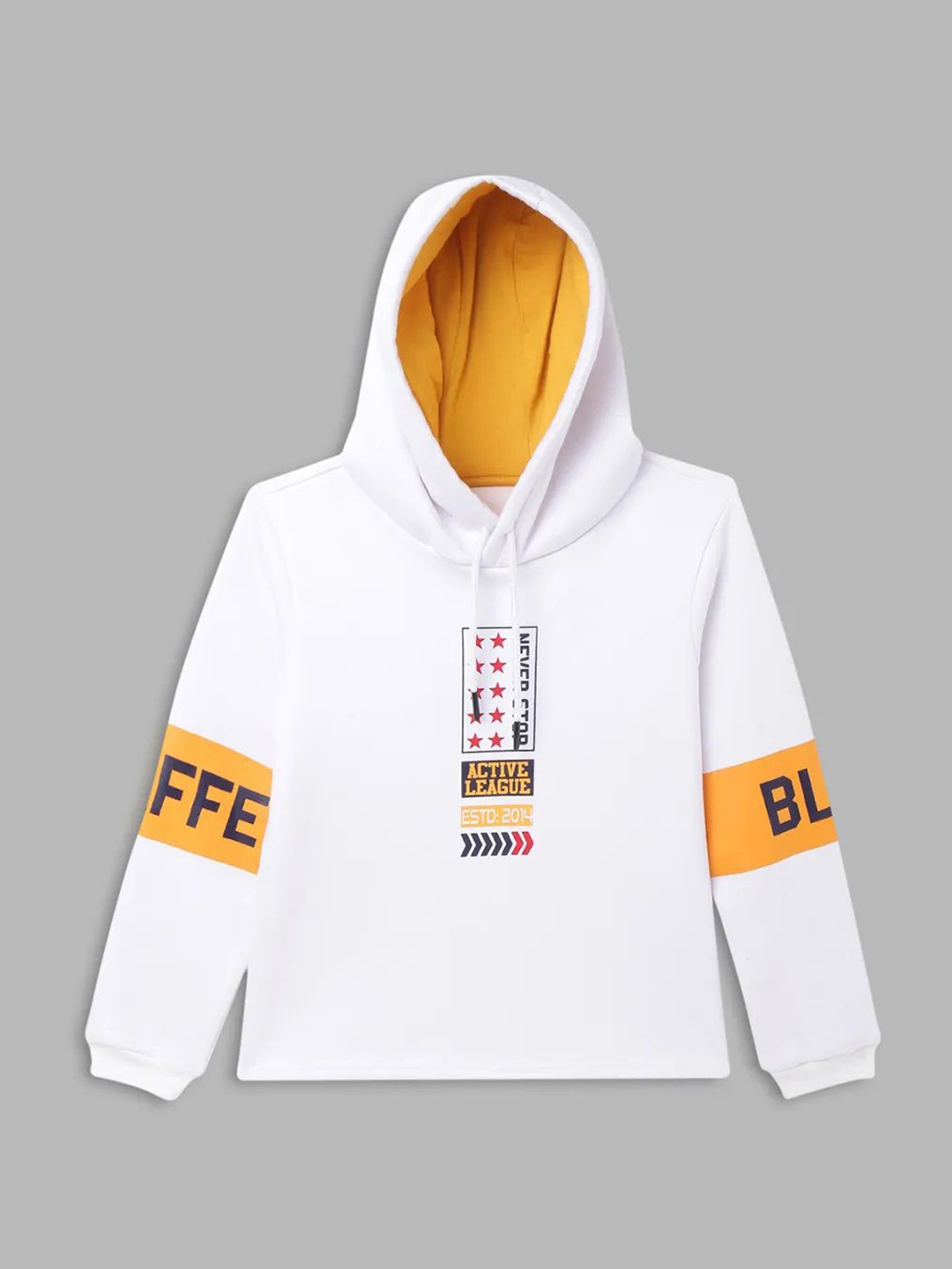 

Blue Giraffe Boys Hooded Long Sleeves Sweatshirt, White