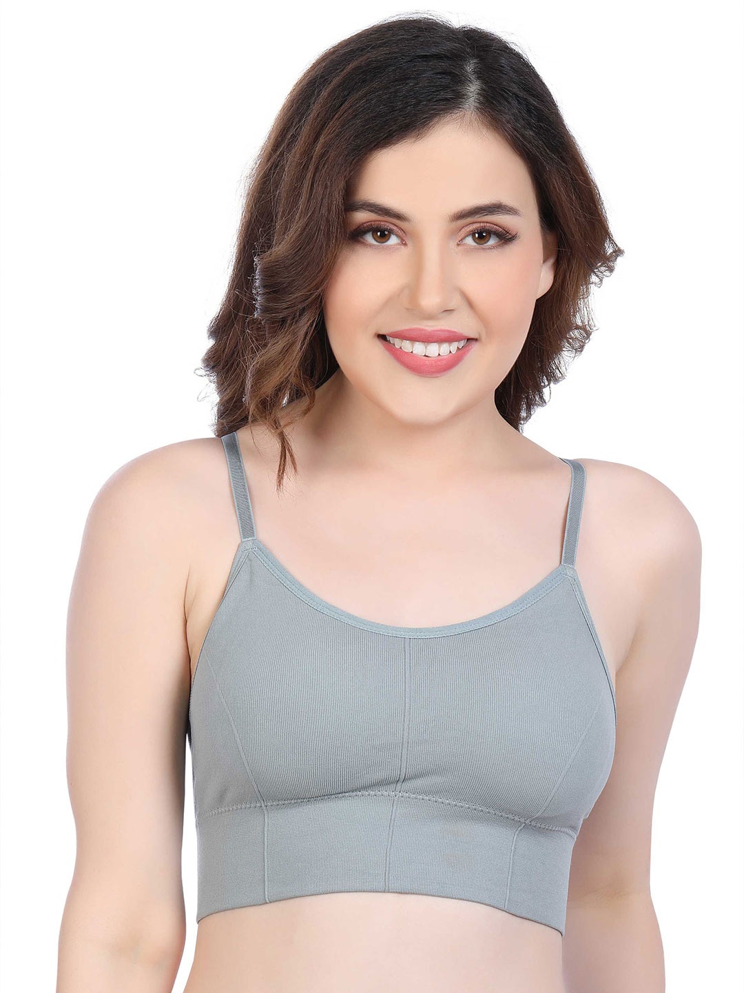 

SHOPPY VILLA Women Cotton Full Coverage Lightly Padded Bra, Grey