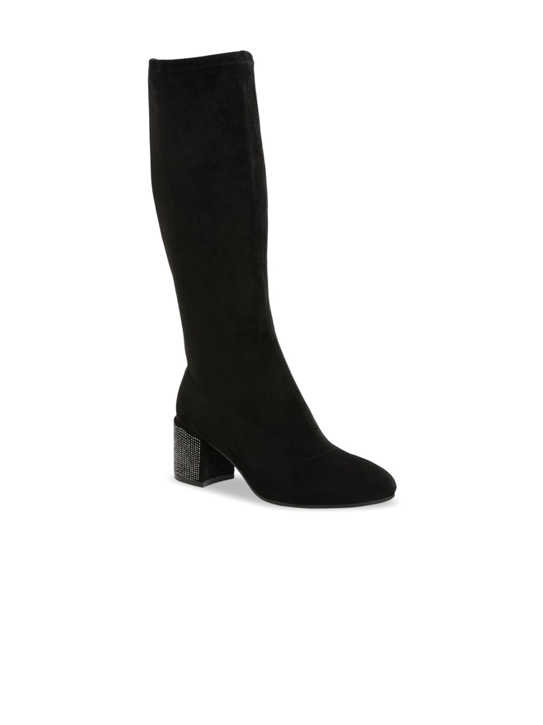 

RAG & CO Women Round Toe Block Heel High-Top Boots, Black