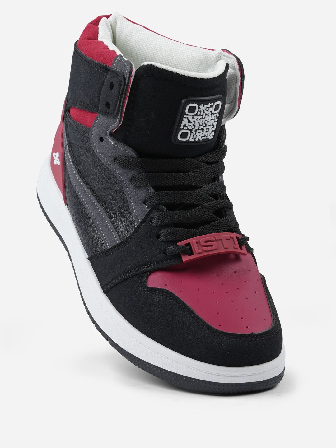 

Solethreads Men Colourblocked Lace-Ups Round Toe PU Sneakers, Red