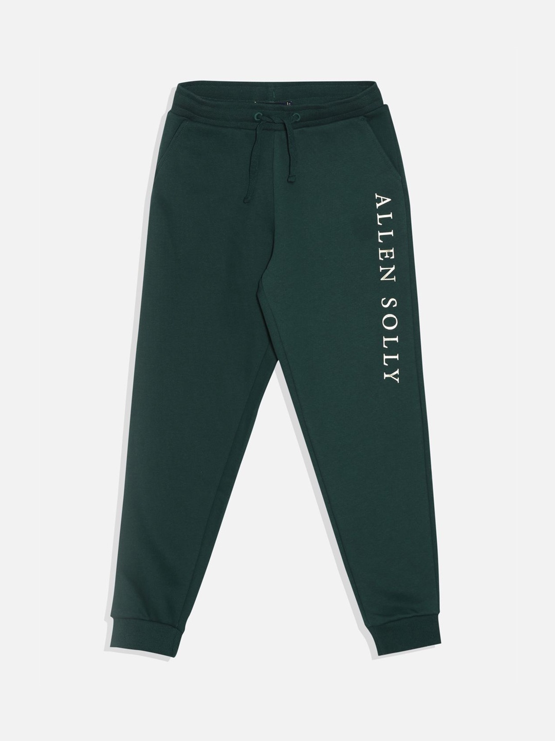 

Allen Solly Junior Boys Brand Logo Printed Cotton Regular Fit Joggers, Green