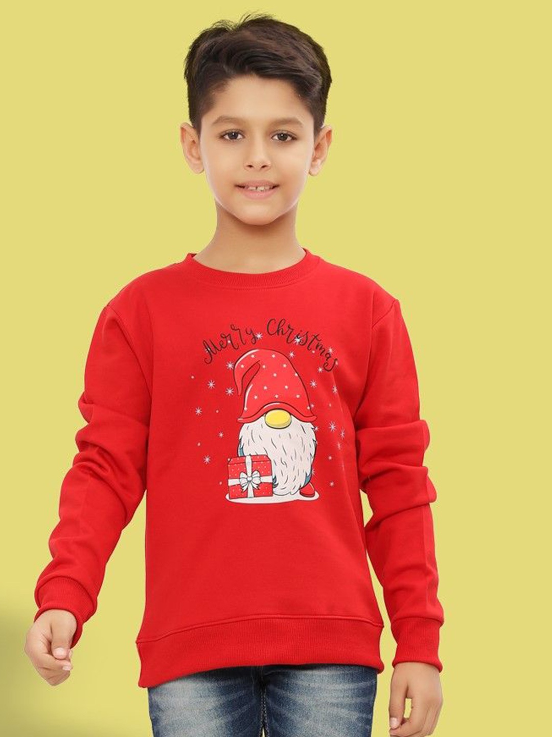

Ninos Dreams Boys Conversational Printed Sweatshirt, Red