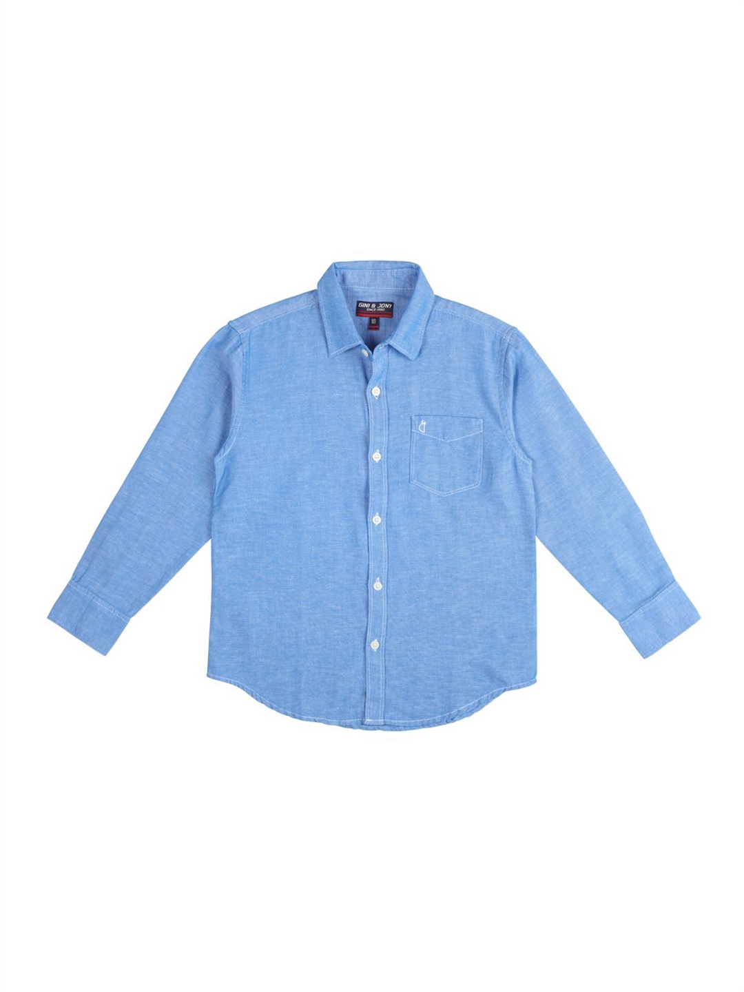 

Gini and Jony Boys Standard Opaque Casual Shirt, Blue