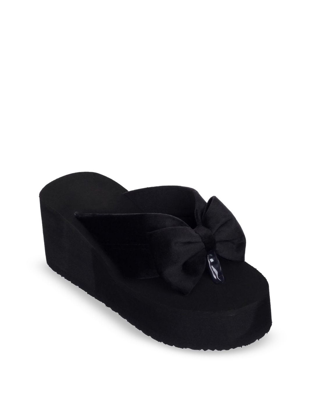 

ROSVI Women Casual Platform Flats, Black