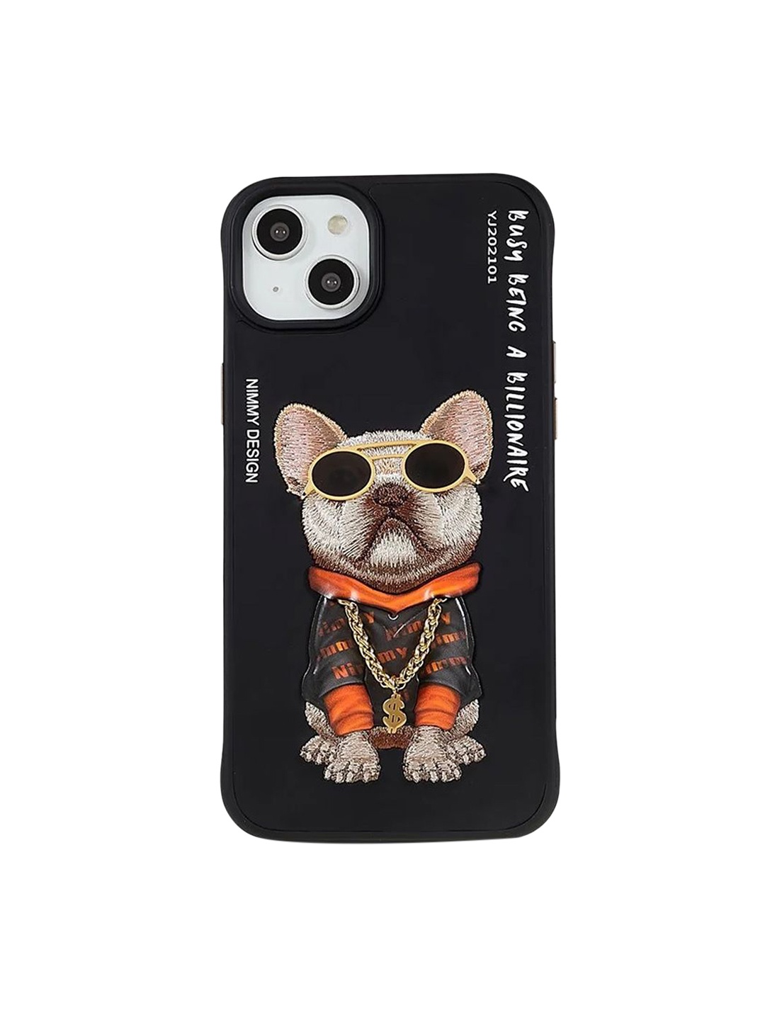 

TREEMODA Quirky Printed iPhone 15 Back Case Mobile Accessories, Black