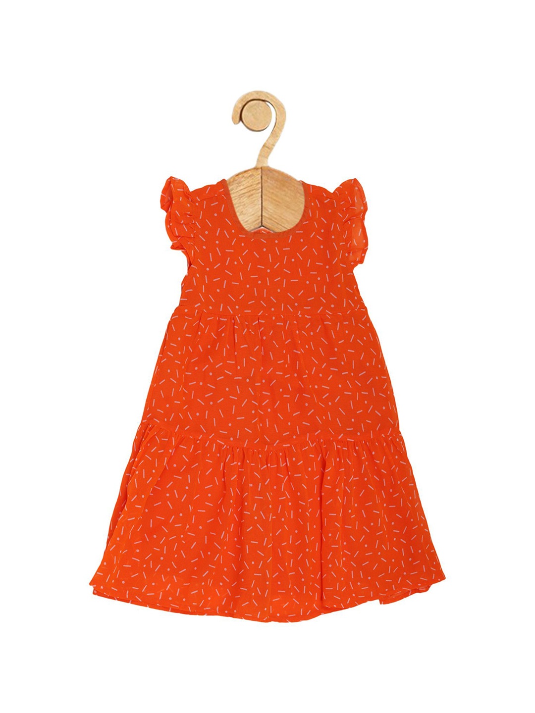 

Creative Kids Girls Printed A-Line Dress, Orange