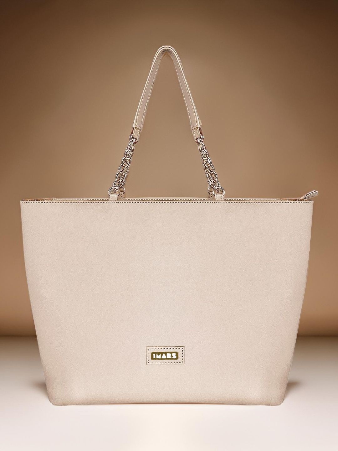 

IMARS Textured Structured Shoulder Bag, Beige