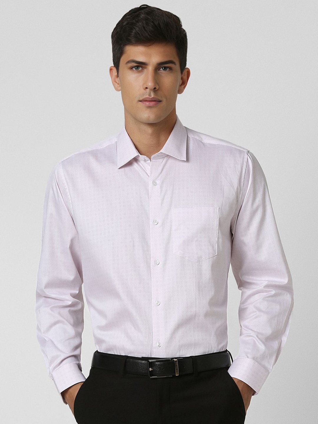 

Van Heusen Men Opaque Printed Casual Shirt, Pink
