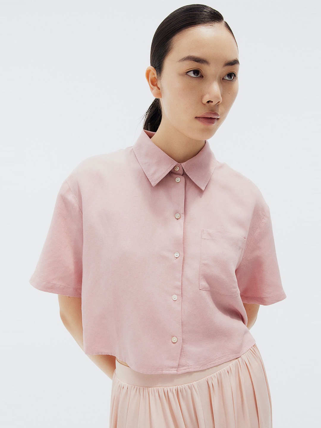 

H&M Loose Fit Shirt, Pink
