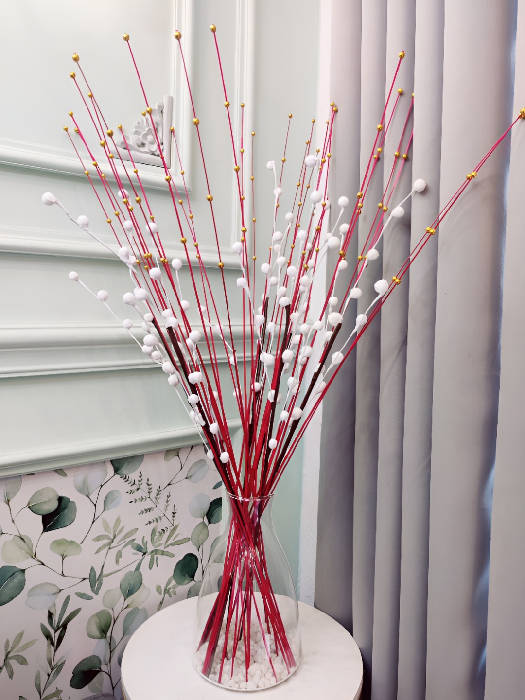 

Myntra Elegant Homes White 1 Bunch Berry Basil Artificial Flower