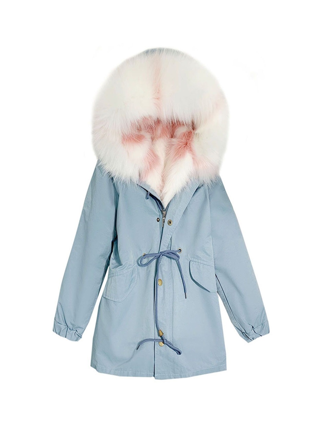 

Xsole Kids Self Designed Single-Breasted Overcoat, Blue