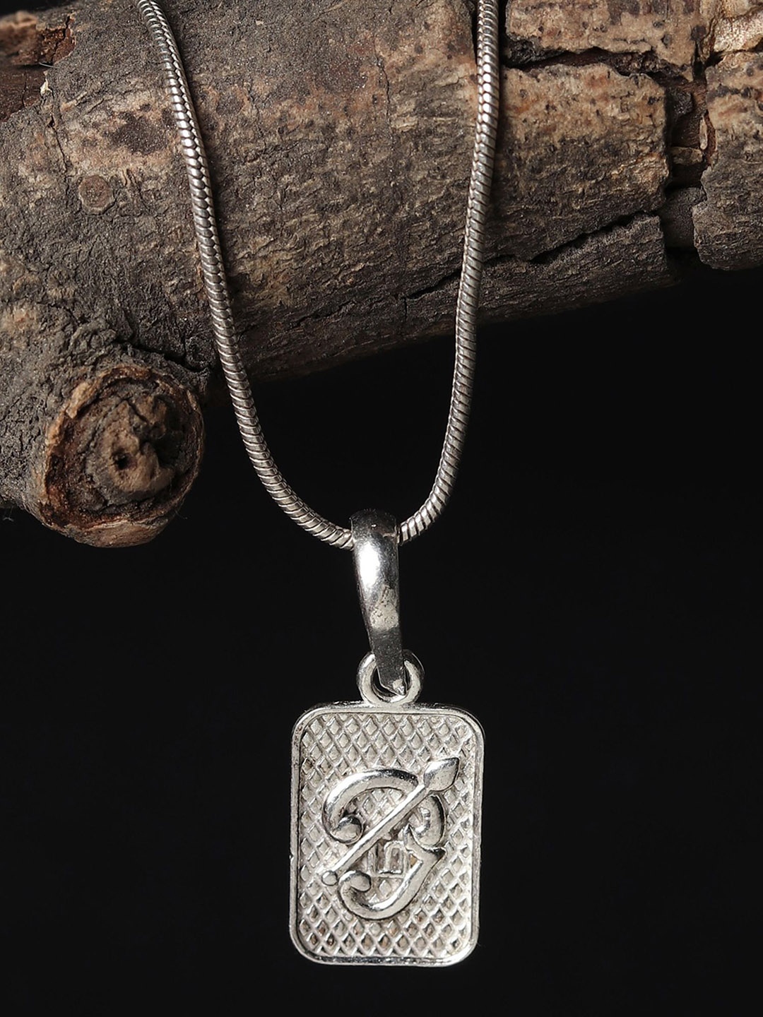 

AKSHAT SAPPHIRE Square Pendants, Silver