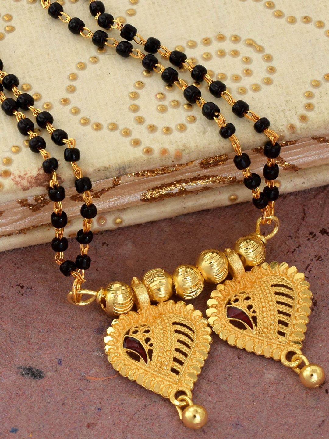 

MEMOIR Gold-Plated Beaded Mangalsutra