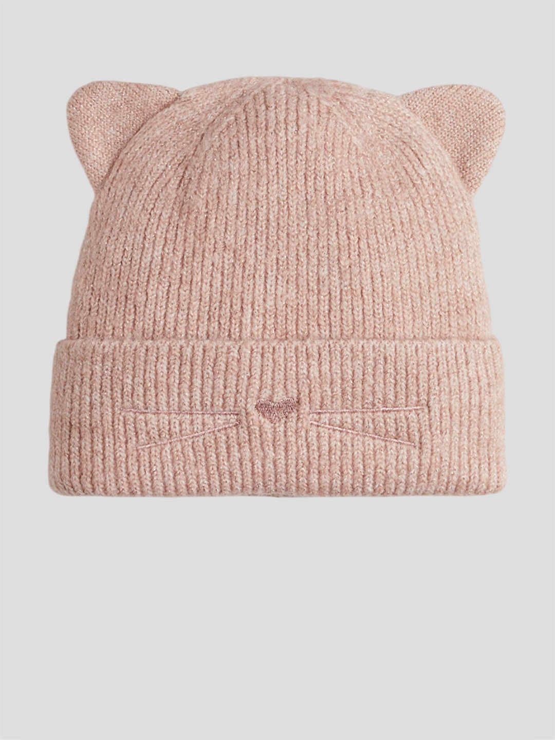 

H&M Girls Ear-Detail Beanie, Pink