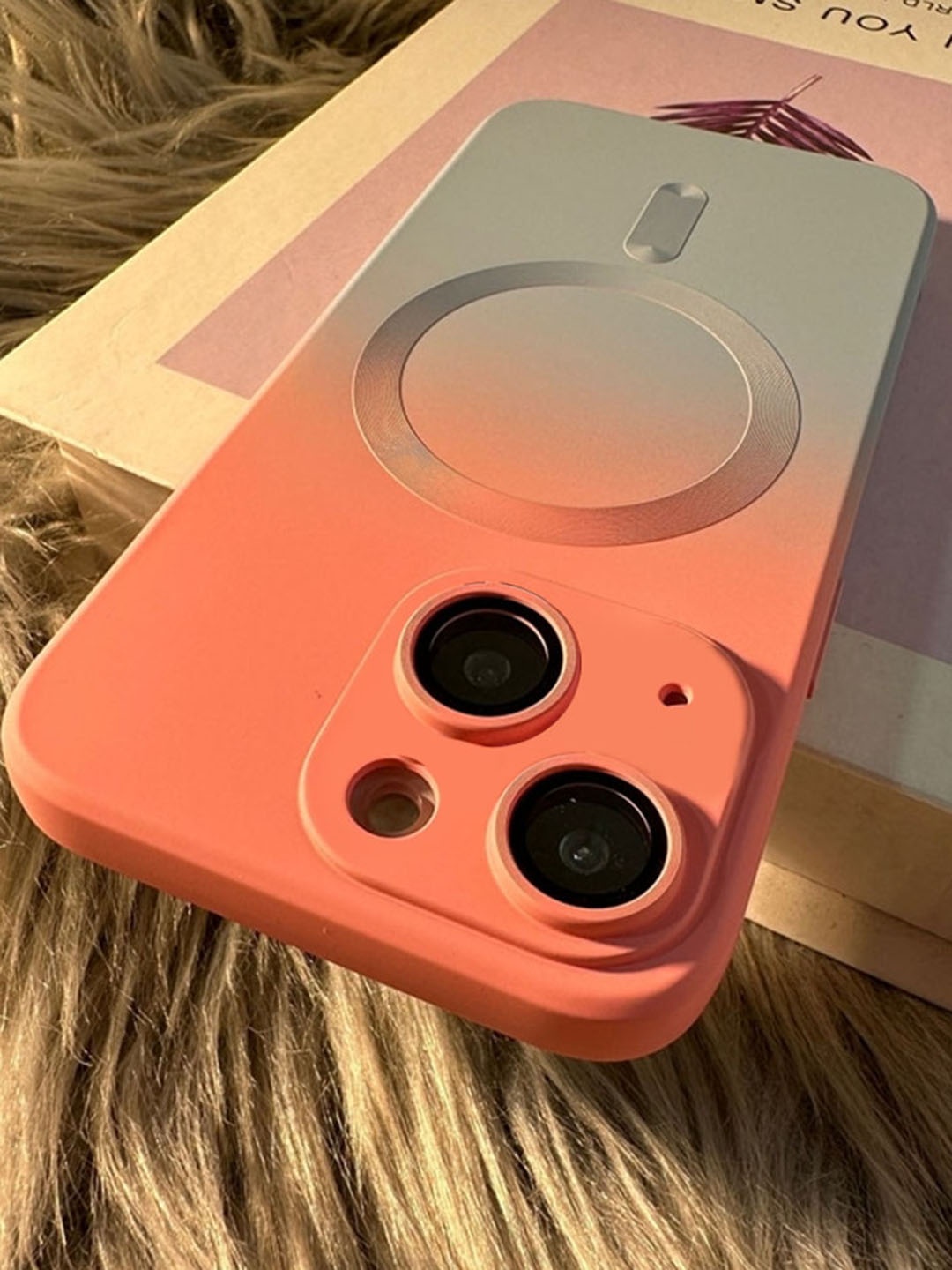 

Luxury Kase Solid Printed iPhone 14 Plus Back Case Mobile Accessories, Orange