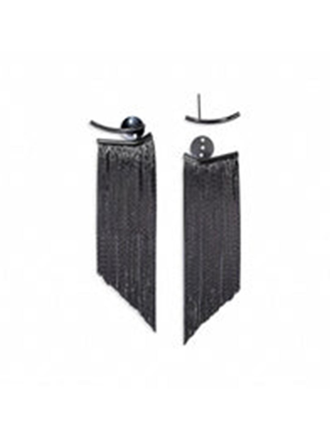 

Amalfa Contemporary Drop Earrings, Black