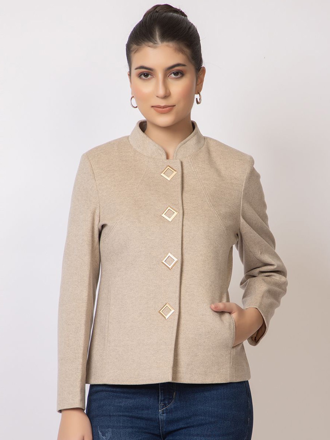 

GFO Single Breasted Blazer, Beige