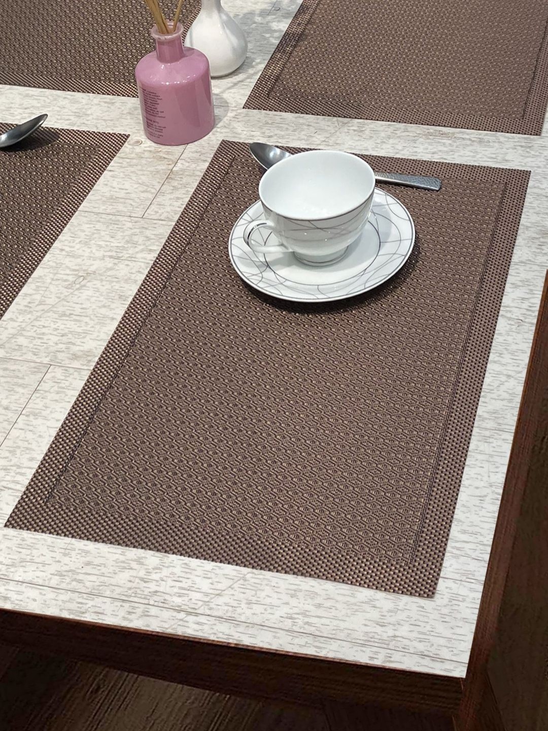 

BIANCA 6-Pcs Brown Textured Table Placemats