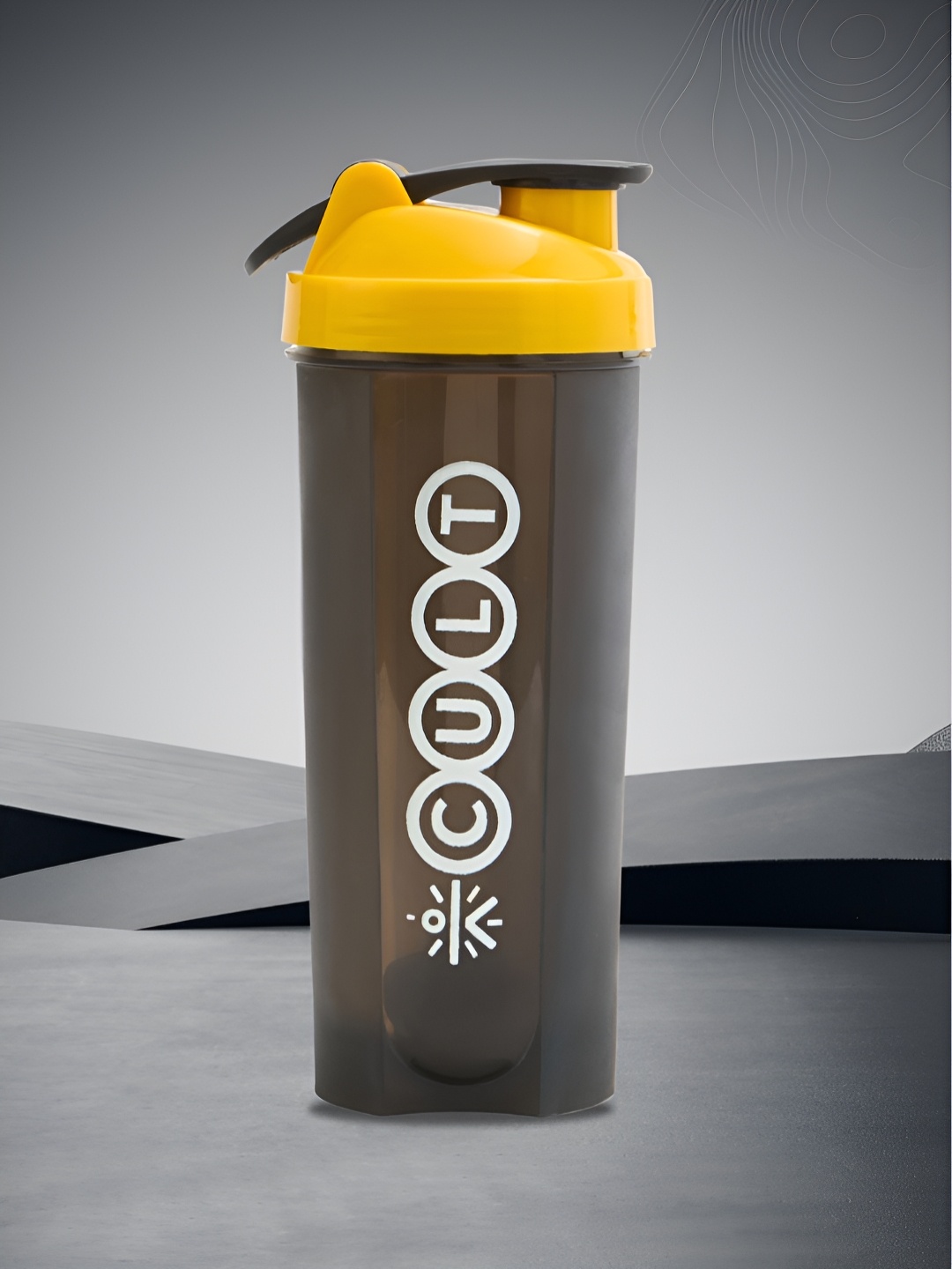 

CULT Black & Yellow Single Plastic Printed Water Bottle