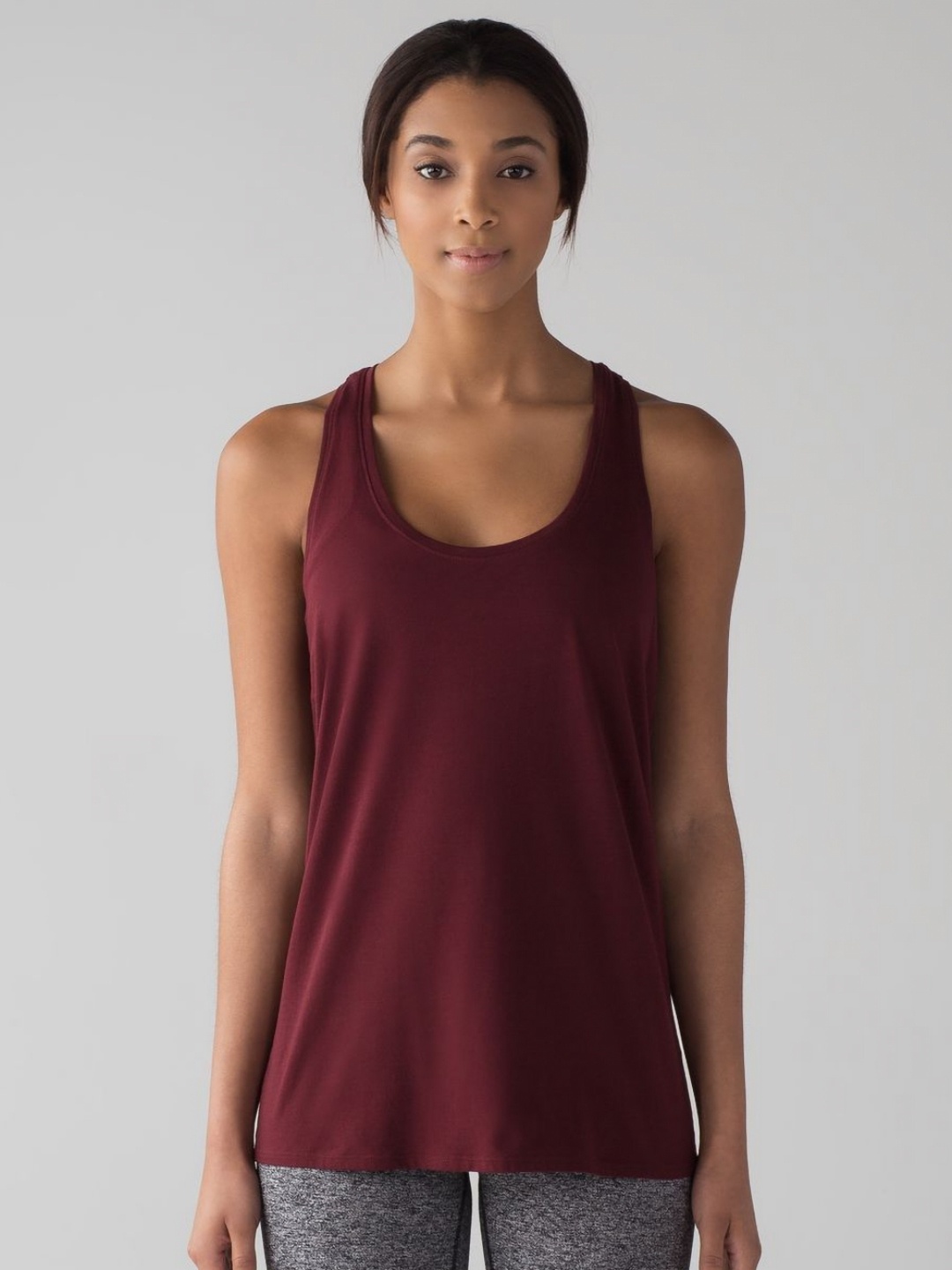 

Ap'pulse Women Solid Racer Back Tshirt, Maroon