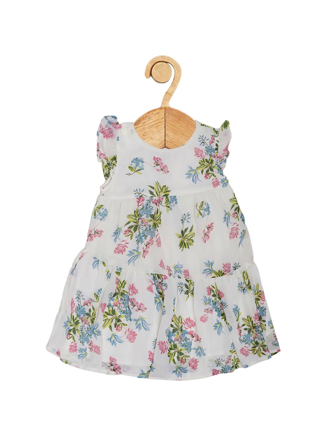 

Creative Kids Girls Floral Printed A-Line Dress, White