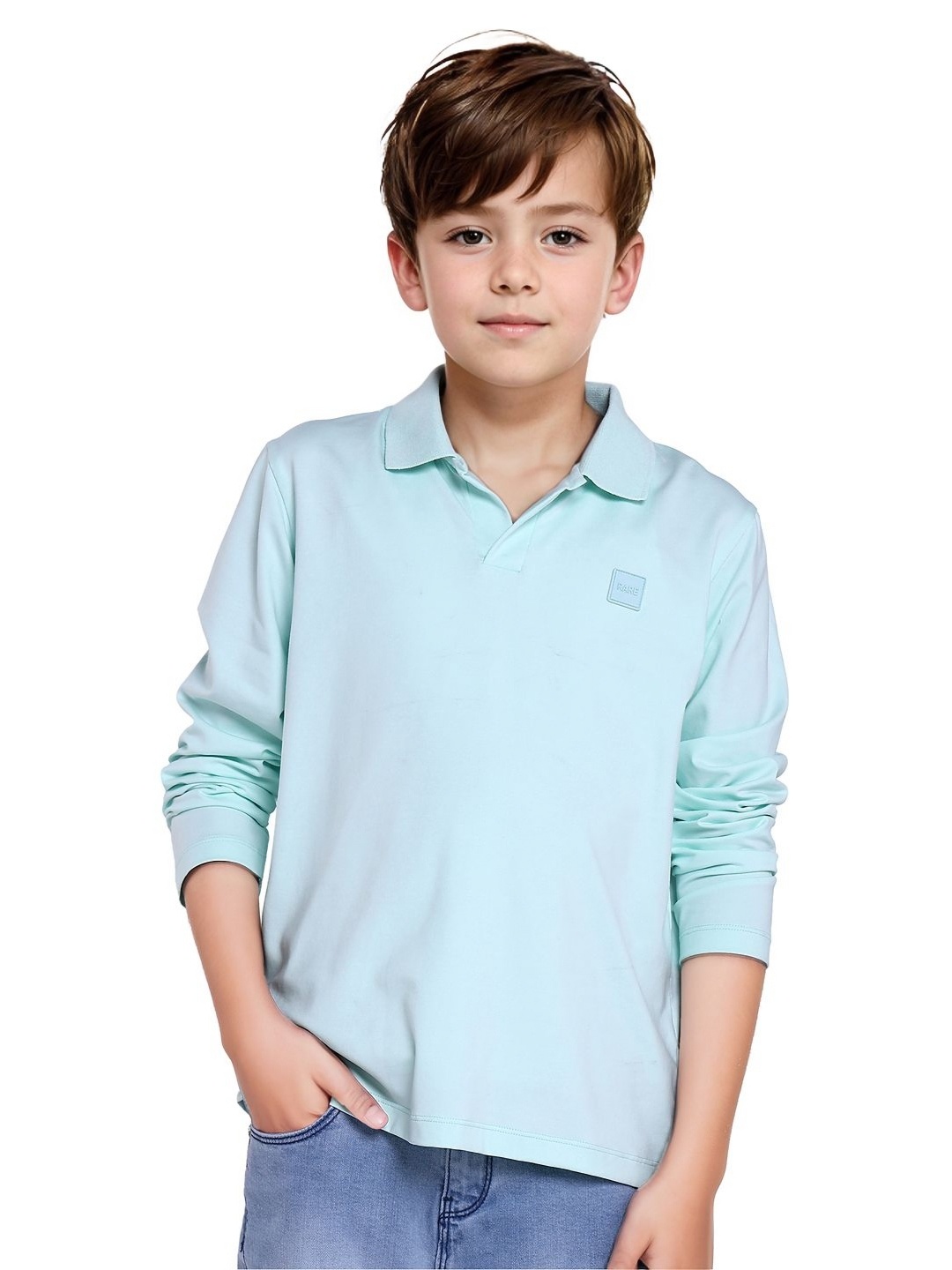 

Rare Ones Boys Solid Polo, Green