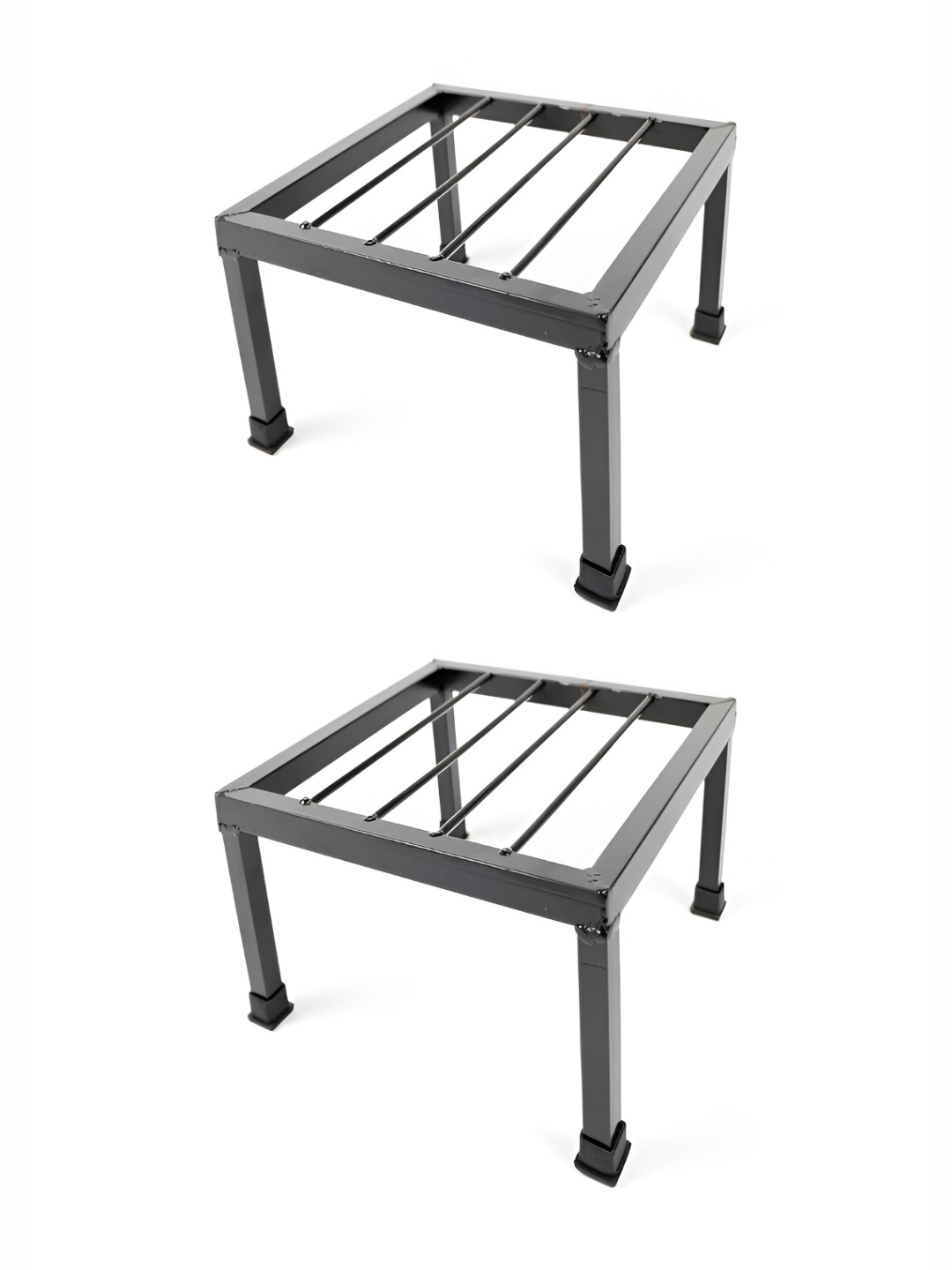

NIYARA 2-Pcs Black Rectangular Planter Stands