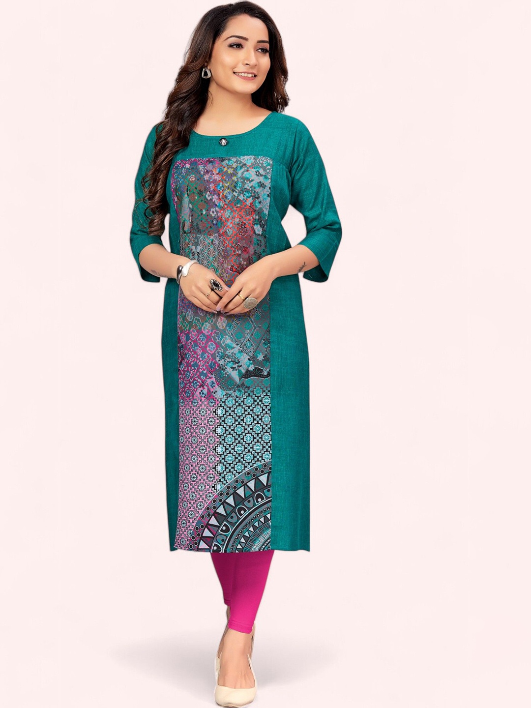 

RITIJYA Women Printed Floral Maternity Kurta, Green