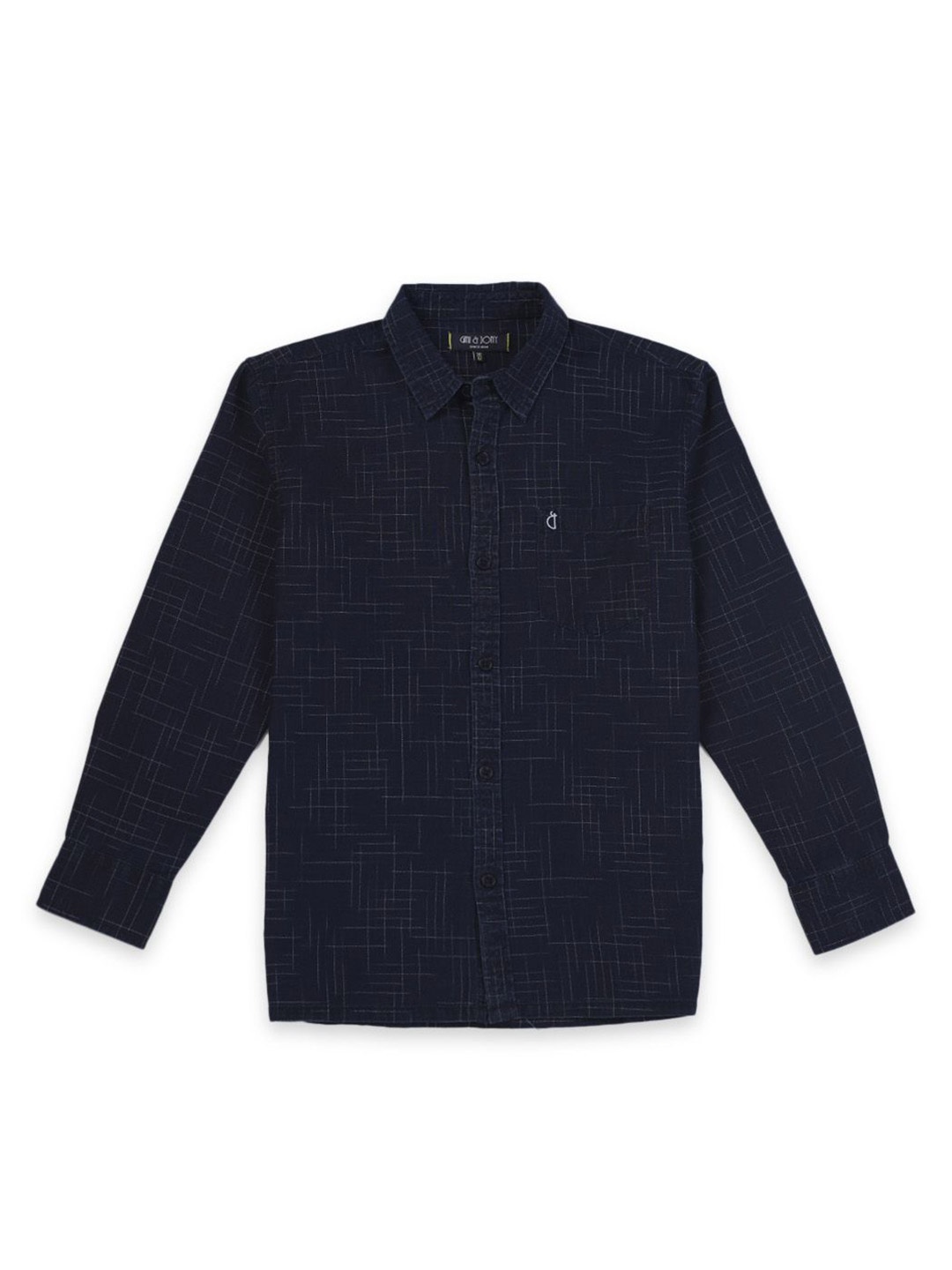 

Gini and Jony Boys Standard Opaque Printed Casual Shirt, Navy blue