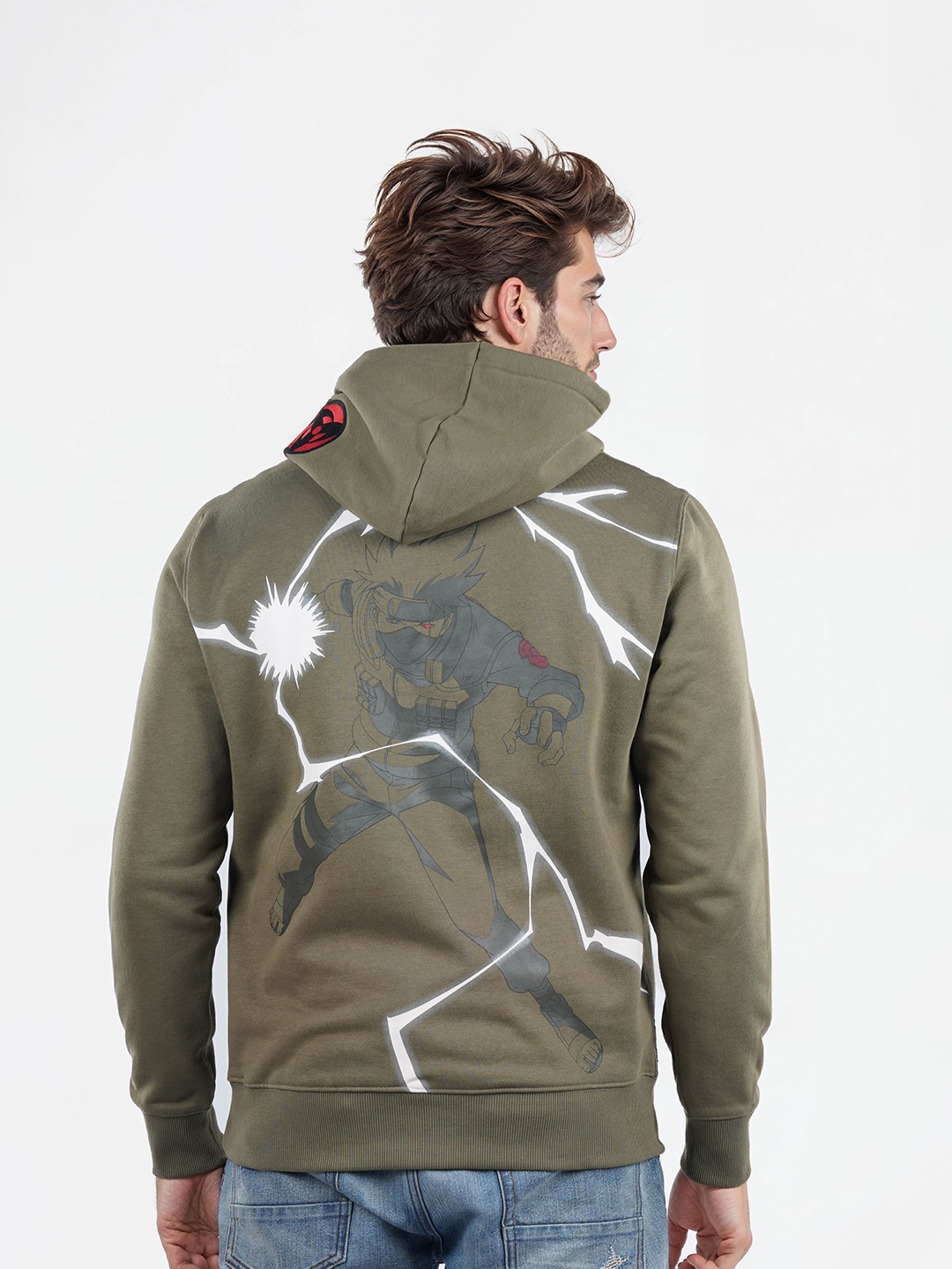 

Celio Men Alphanumeric Printed Hooded Sweatshirt, Olive