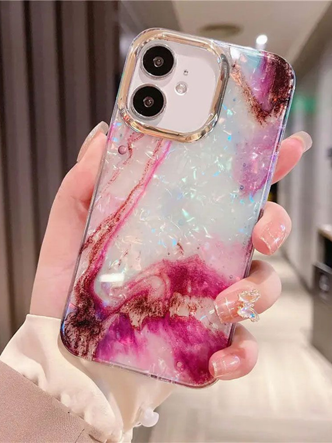 

Luxury Kase Solid Printed iPhone 11 Back Case Mobile Accessories, Rose