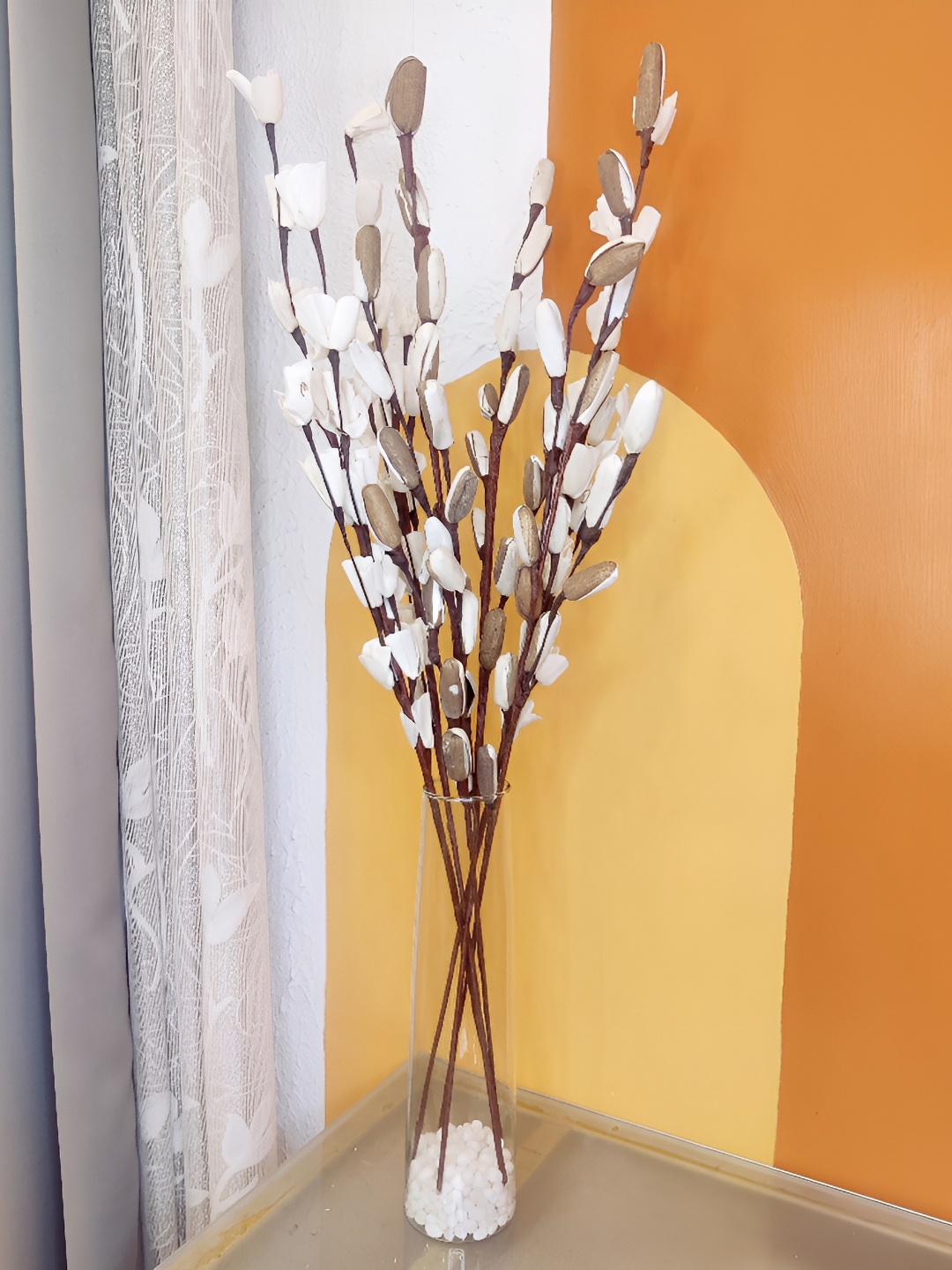 

Myntra Elegant Homes White 1 Pieces Lily Palm Artificial Flower