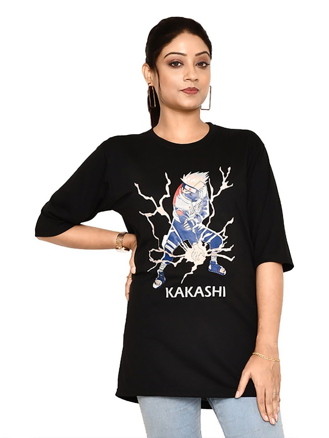 

RAPL Women Typography Printed T-shirt, Black