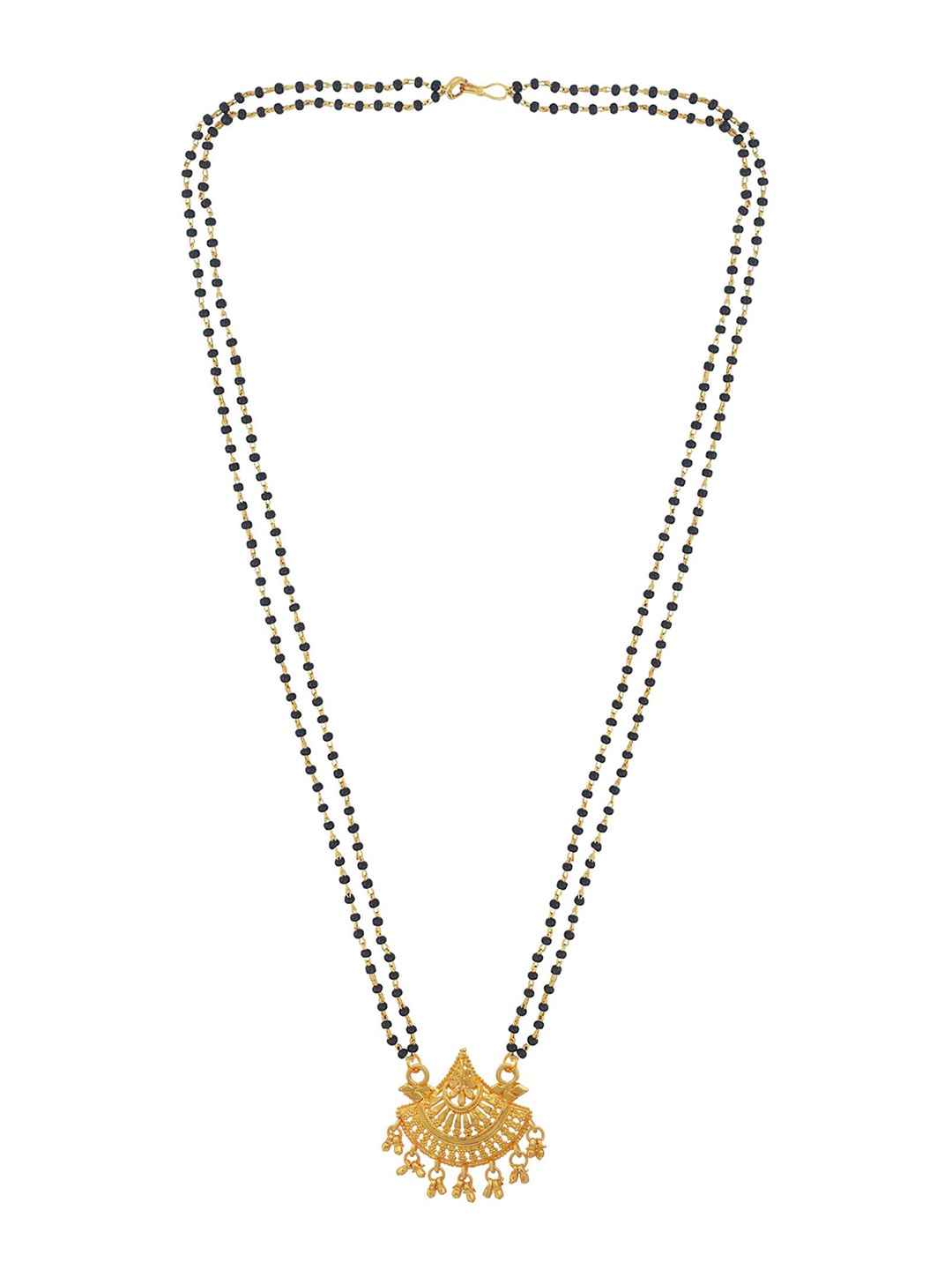 

MEMOIR Gold-Plated Artificial Beads Traditional Tanmaniya Women Mangalsutra