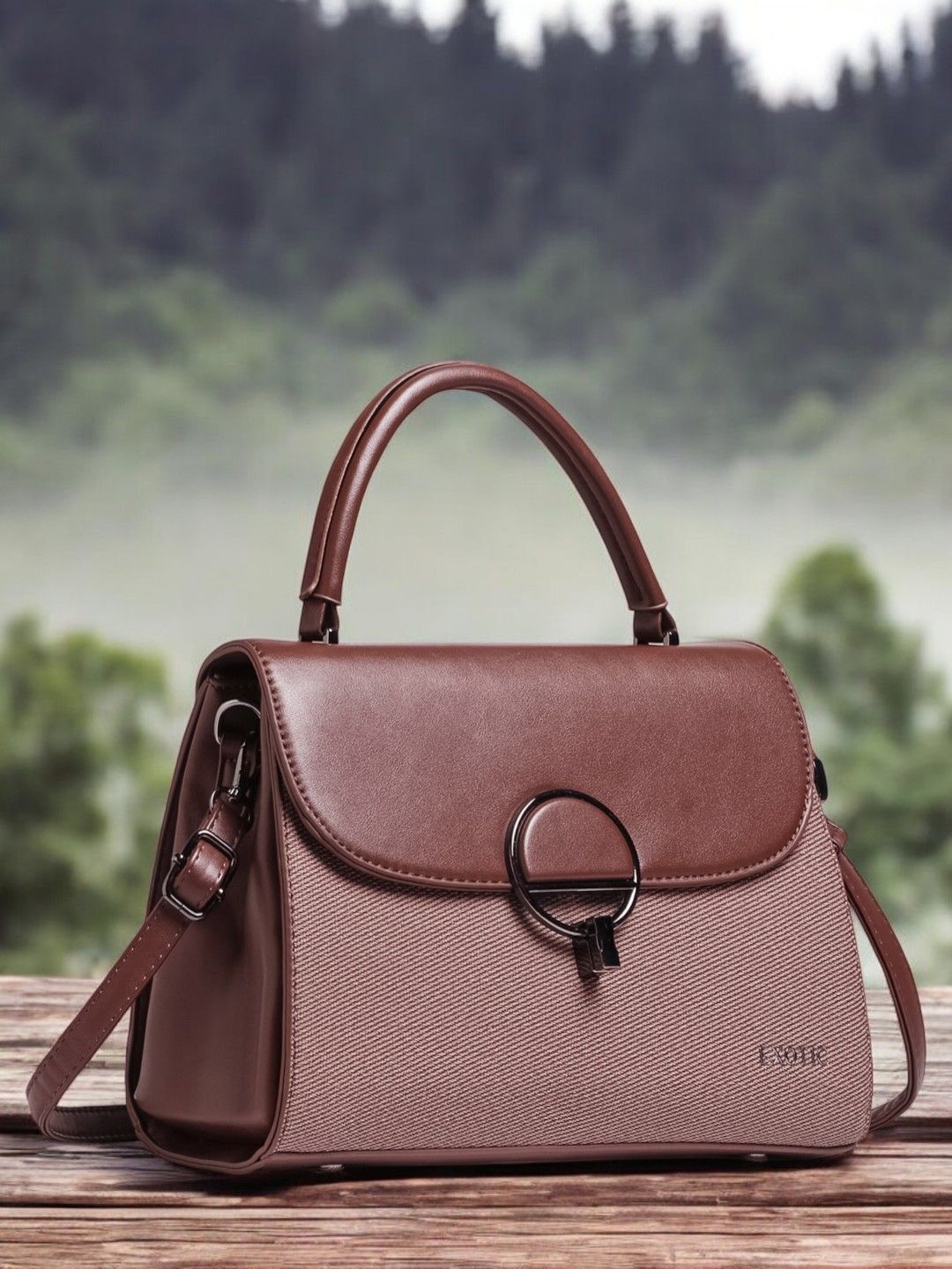 

Exotic PU Swagger Shoulder Bag, Purple