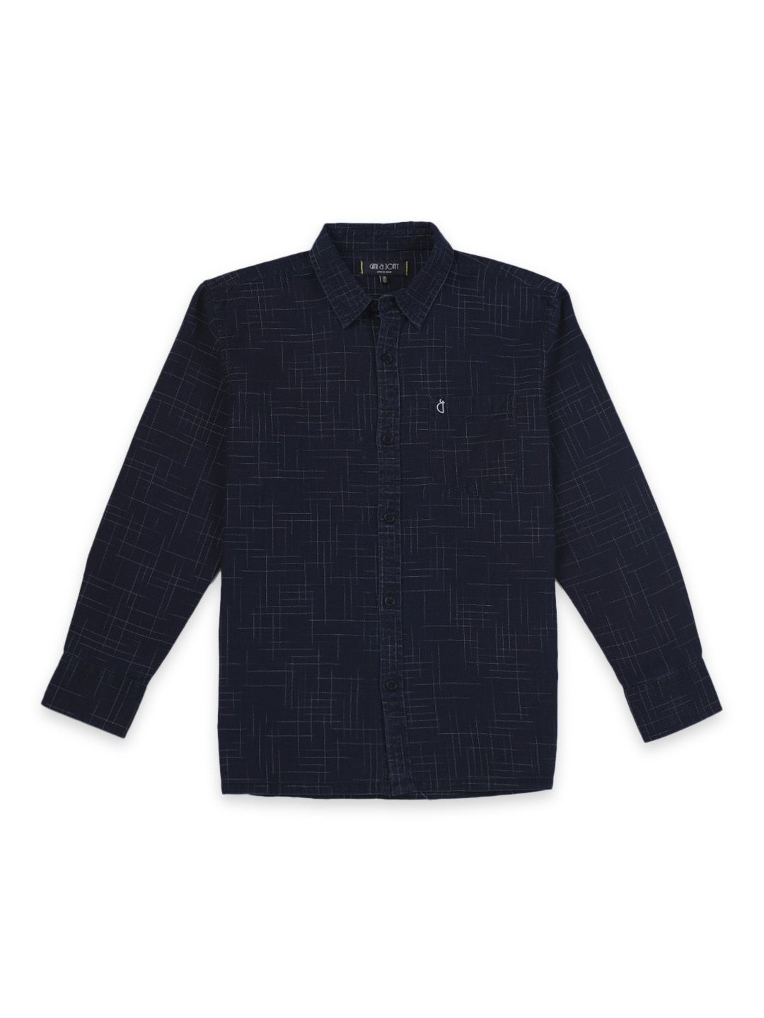 

Gini and Jony Boys Standard Opaque Printed Casual Shirt, Navy blue