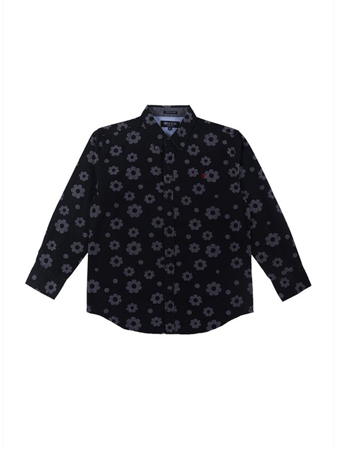 

Gini and Jony Boys Standard Floral Opaque Printed Casual Shirt, Navy blue