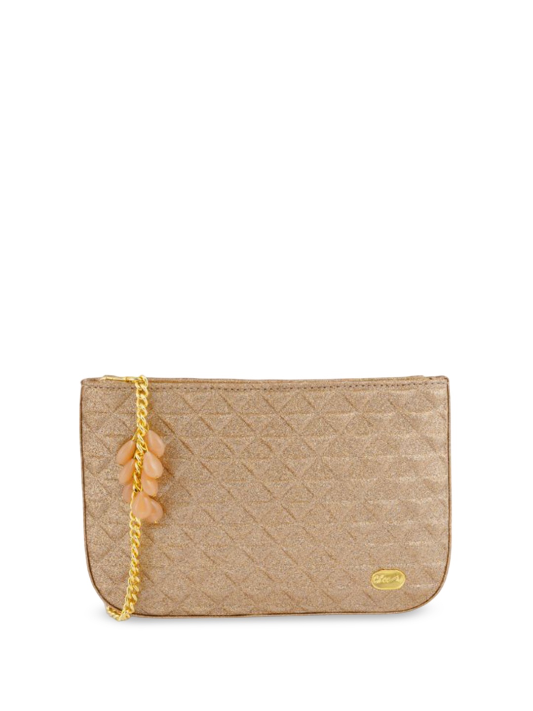 

Cheemo Geometric PU Structured Sling Bag, Gold